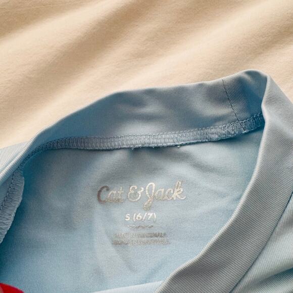 Cat & Jack Boys Short Sleeve Rash Guard Bundle of 4 Shirts Size Small 6-7 - Picture 10 of 11